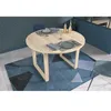 Image de Table a manger extensible - BETTY - Ronde - Décor chene - 4 / 6 personnes - 120 / 155 x 120 x 75 cm -