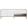 Image de Meuble TV - MORPHOS - Décor blanc / Chene - 150 x 47,3 x 40 cm - PARISOT