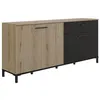 Image de Enfilade - TRUST - Chene / Noir - 4 portes - 1 tiroir - GAMI