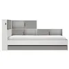 Image de Lit rangement erwan 90x200 blanc / gris moon