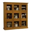 Image de Bibliothèque 9 Portes Vitrées Pin Miel - L 163 x l 37 x H 170 cm