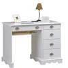 Image de Bureau 5 Tiroirs Blanc Style Anglais L 100 H 74.7 P 58.3 cm - L 100 x l 58.3 x H 74.7 cm