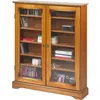 Image de Vitrine 2 Portes Vitrées Merisier 6 Niches L 92.4 H 105.8 P 21.5 cm - L 92.4 x l 21.5 x H 105.8 cm