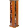 Image de Tour CD DVD Pivotante Merisier 4 Faces 28 Etagères L 35 H 134.5 P 35 cm - L 35 x l 35 x H 134.5 cm