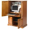 Image de Armoire Informatique 4 Portes Merisier - L 97 x l 54 x H 141 cm
