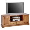 Image de Meuble TV 60 Pouces Merisier 2 Portes 2 Tiroirs 6 Niches L 158.8 H 60.3 P 46 cm - L 158.8 x l 46 x H 60.3 cm