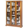 Image de Bibliothèque Vitrine 3 Portes Vitrées Merisier 12 Niches L 120.6 H 182.2 P 33 cm - L 120.6 x l 33 x H 182.2 cm