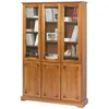 Image de Meuble Bibliothèque Merisier 6 Portes 12 Niches L 120.6 H 182.2 P 33 cm - L 120.6 x l 33 x H 182.2 cm