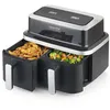 Image de Friteuse sans huile double 2600w noir Kitchen Chef KCPFR84-AIRDUO
