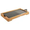 Image de Plancha gril électrique 2000w 51x25,5cm Kitchen Chef kcwoodpla2000