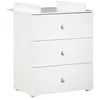 Image de BABY PRICE New Basic Commode a langer 3 tiroirs - Boutons boule blancs