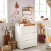 Image de Commode 3 tiroirs boutons boule Blanc Basic
