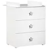 Image de BABY PRICE Commode a langer 3 tiroirs - Boutons etoile gris - New Basic