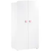 Image de BABY PRICE New Basic Armoire Chambre Bébé 2 Portes - Boutons Coeur Rose
