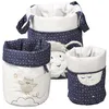 Image de Lot de 3 corbeilles gigogne Sauthon Baby Déco tissu merlin