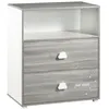 Image de BABYPRICE Commode a Langer Smile Chene Silex 2 Tiroirs
