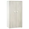 Image de BABYPRICE Armoire Chambre Bébé Smile Hetre Cendré 2 Portes