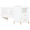 Image de Babyprice - JOY NATUREL - Lit Combine Evolutif 120x60 en 90x190