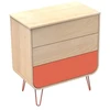 Image de Commode 3 tiroirs pied fil Corail Bambin