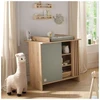 Image de Commode 1 porte 3 niches porte Sauge Tokyo