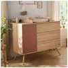 Image de Commode 3 tiroirs 1 porte Terracotta Seventies