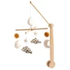 Image de Mobile musical bébé en bois avec 4 jouets Léopard