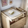 Image de Plan à langer coulissant pour commode 2 tiroirs décor chêne vintage My Love