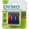 Image de Dymo, Ruban d'étiquetage, Bande de gaufrage 3D (0.90 cm, Bleu, Noir, Rouge)