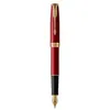 Image de PARKER Sonnet Stylo plume, laque rouge, Plume fine, encre noire, Coffret cadeau