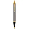 Image de PARKER IM Stylo bille, métal brossé, recharge bleue pointe moyenne, Coffret cadeau