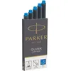 Image de Etui de 5 cartouches d’encre longues Parker Quink Effaçable Bleu et Noir