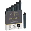 Image de Parker Pen, Cartouche de rechange + encrier, Mini boîte Quink (Noir, 6 pcs)
