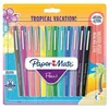 Image de Paper Mate Flair Tropical Vacation - 12 Feutres - Assortiment de couleurs - pointe moyenne 0.7 mm