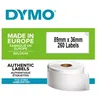 Image de DYMO LabelWriter Boite de 1 rouleau de 260 étiquettes adresse standard, 89mm x 36mm
