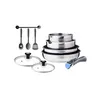 Image de Batterie de cuisine ARTHUR MARTIN Batterie 10pcs de casseroles 16/20cm et poeles 24/26cm amovibles AM0495