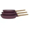 Image de Set de 3 poêles 20-24-28 cm Gamme Forest tous feux dont induction Prune Arthur Martin AM7469