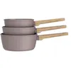 Image de Batterie de cuisine Arthur Martin Set de 3 casseroles AM0208 Taupe
