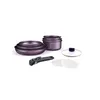 Image de Batterie de cuisine Arthur Martin Batterie amovible 10 pièces aubergine am1816 Aubergine