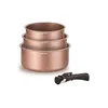 Image de Set de 3 Casseroles Terracotta Tous Feux Arthur Martin 16-18-20 cm avec une Poignée
