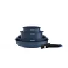 Image de Batterie de cuisine 5 pièces poignée amovible Bleu Arthur Martin AM8896