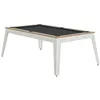 Image de Billard Steel Cadre Chêne Sablé Tapis Slate Pieds Blancs