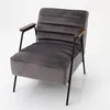 Image de Fauteuil Hutch velours gris - Amadeus - Gris - Velours