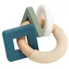Image de Anneau de dentition bleu et vert - Amadeus - Bleu - Silicone