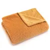 Image de Plaid damier 130x170 curry - Amadeus - Jaune - Polyester