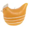 Image de Bougie Poule moutarde 10,5 cm (lot de 4) - Amadeus - Jaune - Cire