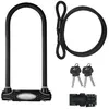 Image de MASTER LOCK Antivol U avec Câble [A Clé] [Support de Vélo Universel] [Antivol Certifié] [Modèle XL] 8285EURDPRO - Idéal pour les Vélos, Vélos Electriques, VTT et autres
