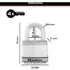 Image de Cadenas Excell® En Acier Laminé - 52 Mm - Anse 25 Mm