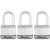 Image de Master Lock, Cadenas, 3 x Hochleistungsvorhängeschlösser mit Schlüssel