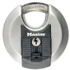 Image de MASTER LOCK Cadenas Rond [A Clé] [Acier Inoxydable] [Extérieur] M40EURD - Idéal pour les espaces de rangement, les remises, les garages, les remorques
