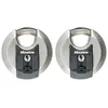 Image de MASTER LOCK Cadenas Rond [A Clé] [Acier Inoxydable] [Extérieur] [Lot de 2] M40EURT - Idéal pour les espaces de rangement, les remises, les garages, les remorques